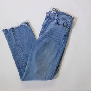 PAIGE Women's Light Blue Cropped Jeans